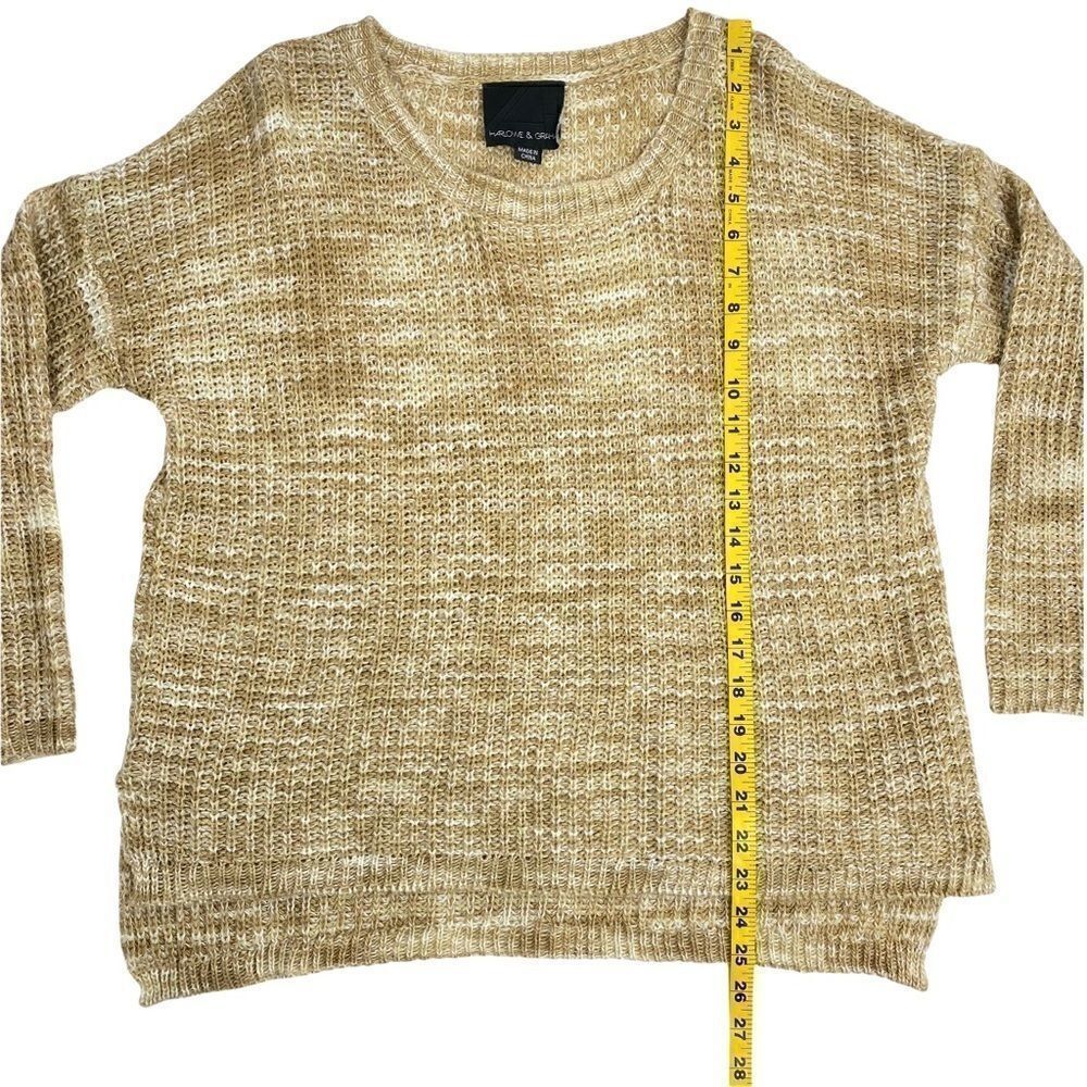 Harlowe & Graham Womens Knit Sweater XS Brown Beige Long Sleeve - Picture 8 of 8